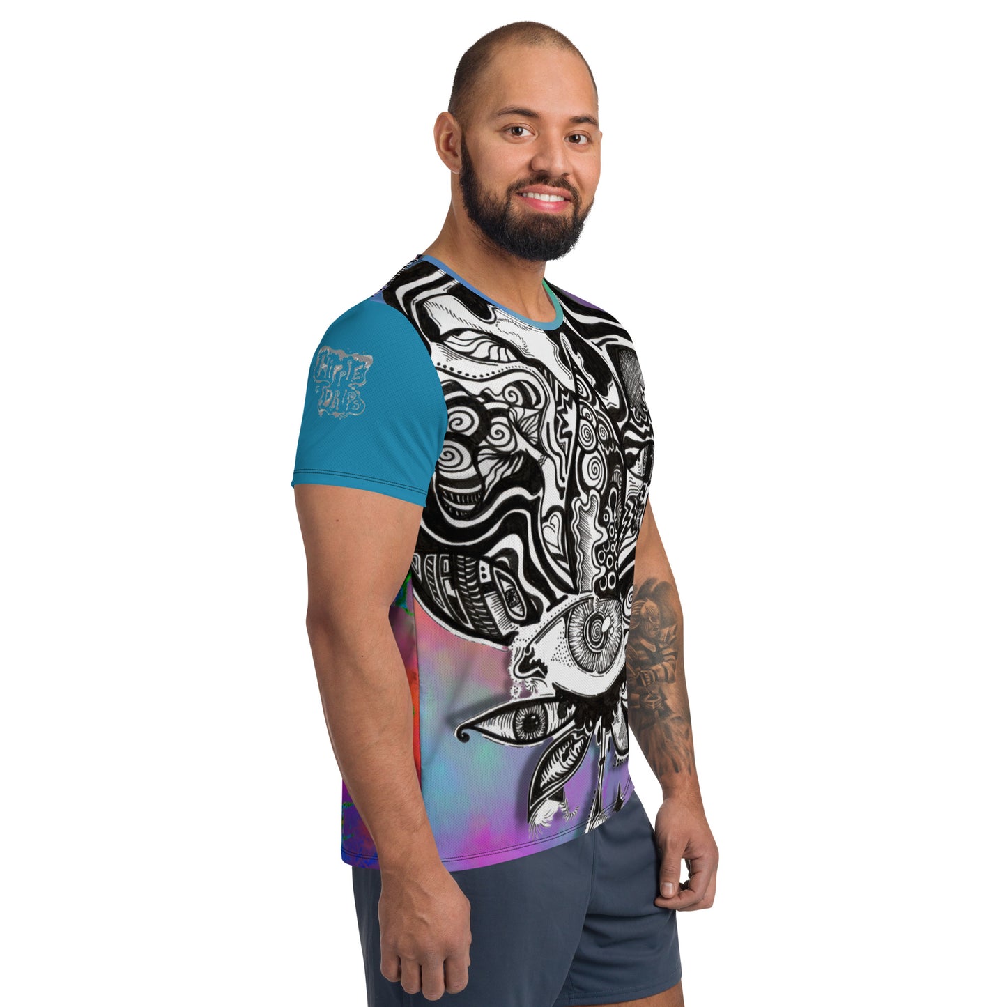 ACYD TRYP All-Over Print Men's Athletic T-shirt